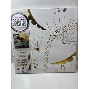 Paint By Number 10" X 10" canvas Flowers Foil Reflections Milly & Mae